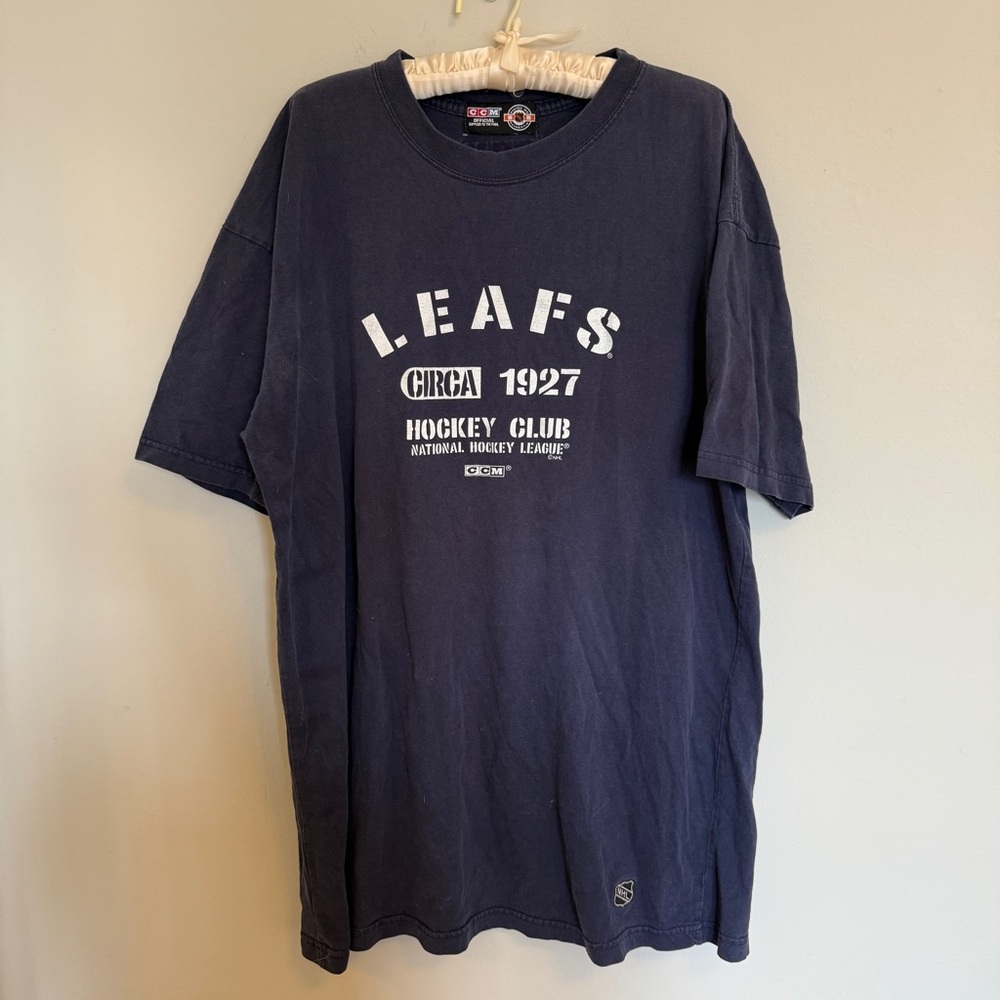 Vintage LEAFS Navy Blue T-Shirt
